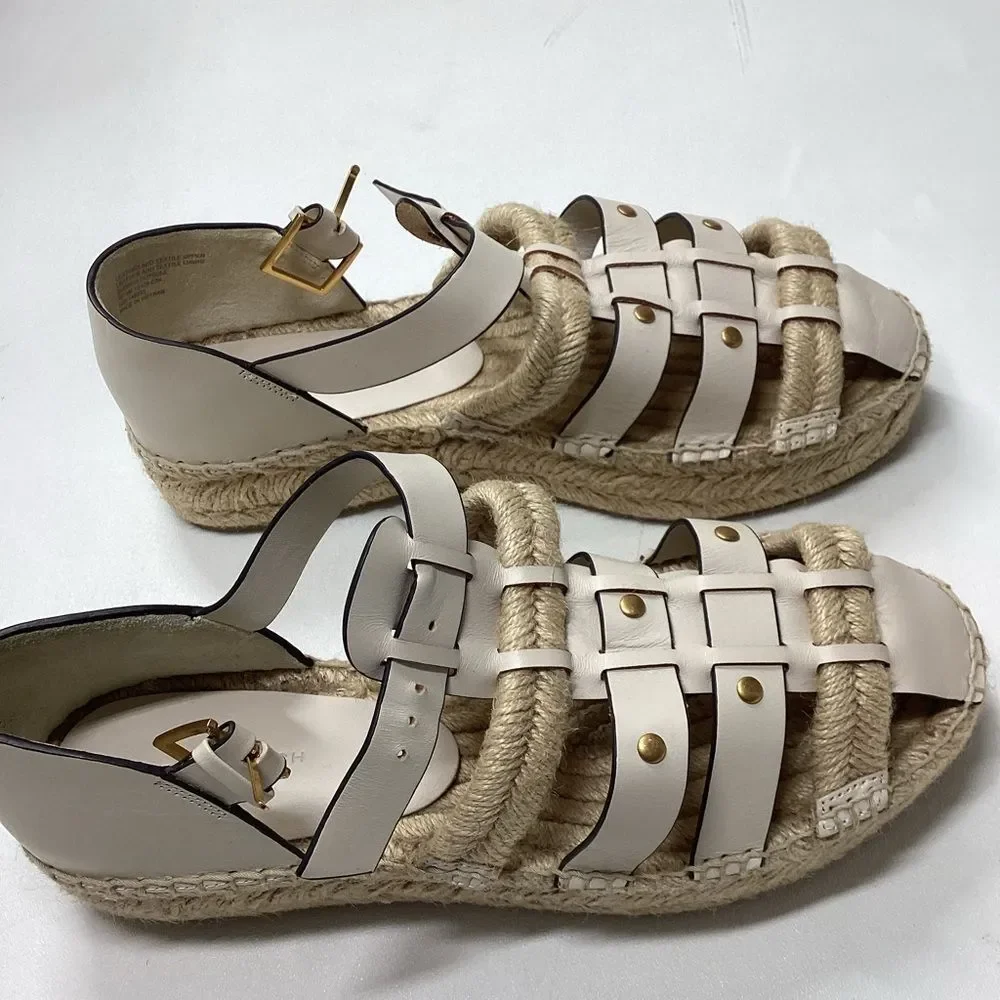 Tory Burch Fisherman Platform‎ Espadrille Sandal Size 10.5